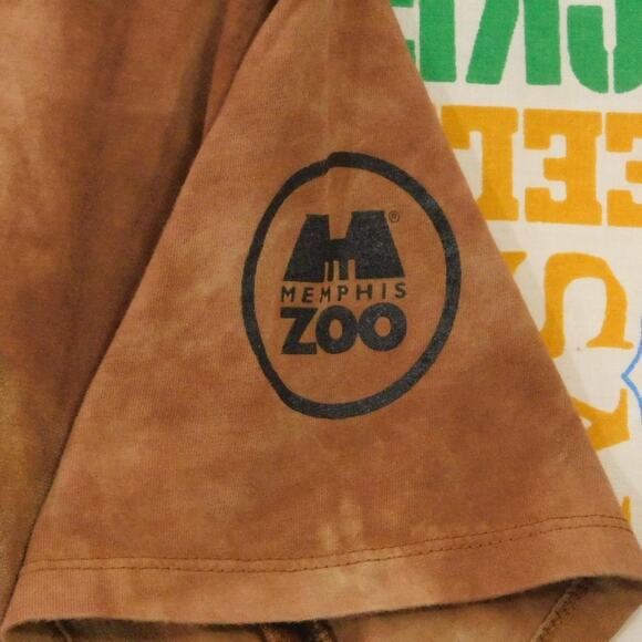 Kool Africa Memphis Zoo Giraffe T Shirt Size XL Womens Cut Brown WWF - Picture 6 of 6